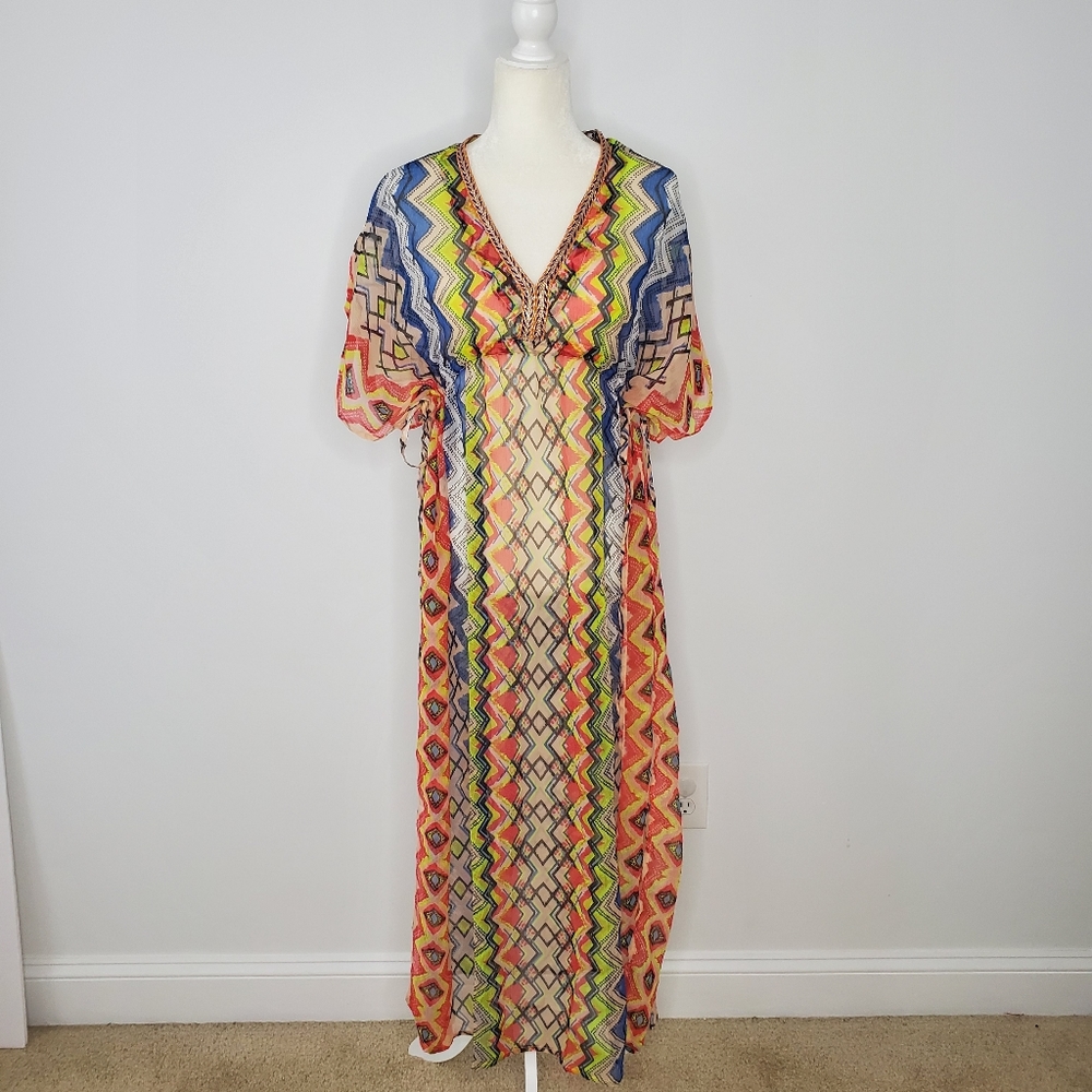 Warehouse - Pattern Beach cover up S/M